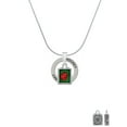 thumbnail image 2 of Delight Jewelry Silvertone Red Tree Frog in Shadow Box Hockey Ring Charm Necklace, 18", 2 of 4