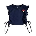 thumbnail image 3 of Miaoju 4t Girls Shirts Crewneck Letter Graphic Printed Short Sleeve T Shirts Cute Vacation Tops T-Shirt Boys & Girls Shirts, 3 of 5