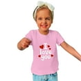 thumbnail image 2 of MeetoTime Valentine's Day Kids Short Sleeve T-shirt Summer Cute Round Neck Cotton Tops for Boys Girls, 2 of 6