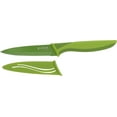thumbnail image 2 of GoodCook 4" Nonstick Carbon Steel Pairing Knife with Nonslip Handle and Sleeve, Green, 2 of 5