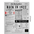 thumbnail image 3 of The Party Post 102nd Birthday Party Decorations Poster Born in 1922, 3 of 5