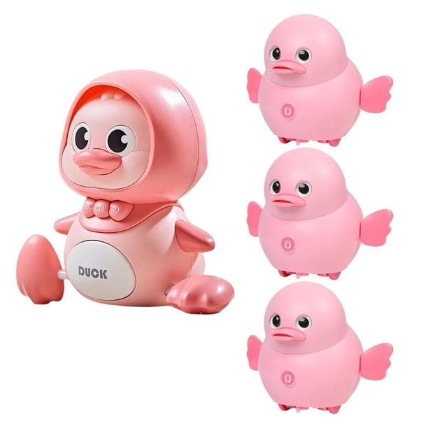 CAIROYAR Familia de patos boca abajo, juguete de pato boca abajo, juegos de juguetes de patos musicales para bebés ц&