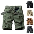 thumbnail image 4 of Lovskoo Cargo Shorts for Men Solid Color Plus Size Cargo Shorts Multi Pockets Relaxed Summer Beach Shorts Pants Black, 4 of 4