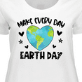 thumbnail image 4 of Inktastic Make Every Day Earth Day with Hearts and Stars Women's Plus Size T-Shirt, 4 of 5