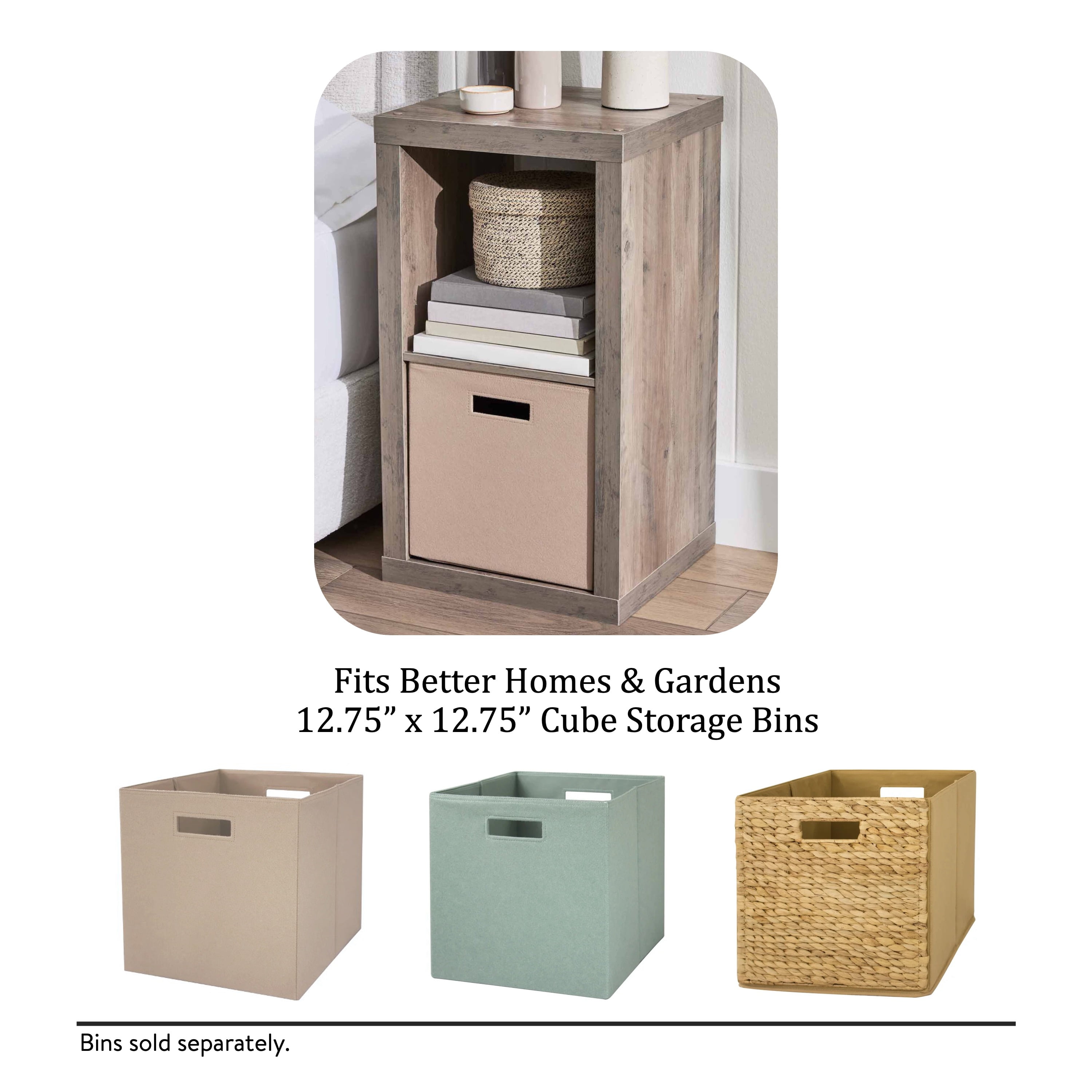 Better Homes & Gardens 2 Cube Storage Organizer, Rustic Gray