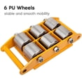 thumbnail image 4 of 8 T Heavy Duty Machine Dolly Skate Machinery Roller Mover Cargo Trolley 17600 lbs, 4 of 6