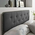thumbnail image 2 of Tufted Headboard, Twin Size, Wood, Fabric, Grey Gray, Modern Contemporary Urban Design, Bedroom Master Guest Suite, 2 of 9