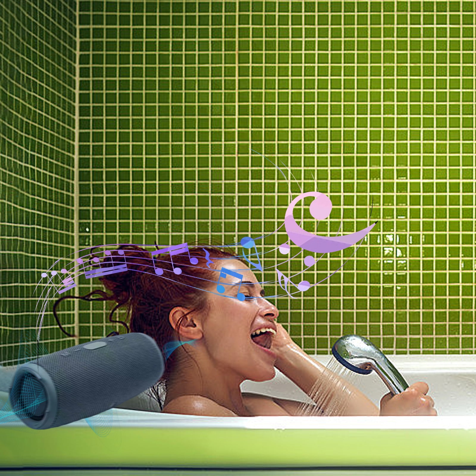 Bdday Bluetooth Speakers, 5w Portable Speaker Loud Stereo Sound, Rich Bass Ip65 Waterproof,5 Hour Playtime, Built-In Mic, Wireless Speaker for Shower, Pool, Party, Travel, Outdoors