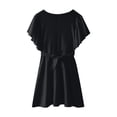 thumbnail image 2 of Vedolay Young Girls Dresses Girl Toddler Full-Length Straight Tulle Tutu Lace Back Party Flower Girl Dress,Black 8-9 Years, 2 of 3