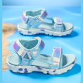 thumbnail image 6 of Ticikt Kids EVA Sport Sandals, Lightweight Adjustable Strap Outdoor Beach Shoes, Girls Color Block Princess Style Summer Sandals, 6 of 9