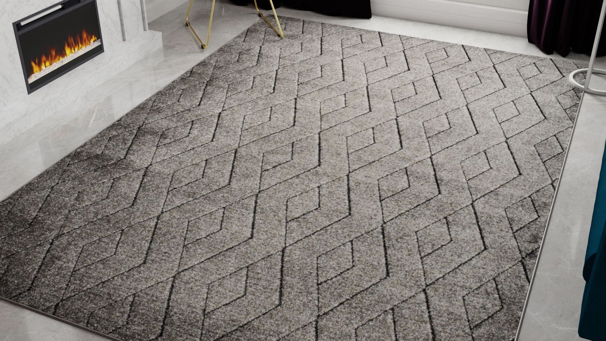 Rugs America Chanai CN10C Contemporary Geometric 8'x10' Area Rug