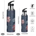 thumbnail image 2 of Yayeee 33oz Insulated Water Bottle Double Wall Stainless Steel with Flip Straw Lid, Starry Fireworks Pattern, 2 of 7