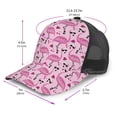 thumbnail image 2 of Lsque Cute Watermelon Flamingo Printed Trucker Hat - Baseball Cap for Men Women - Breathable Mesh Side, Adjustable Fit - for Casual Wear, 2 of 7