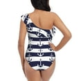 thumbnail image 5 of Honeii Anchors for women's one-piece swimsuit featuring a chic one-shoulder design experience elegance and style in the water-Large, 5 of 6