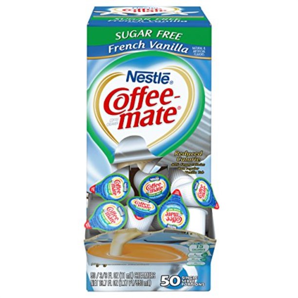 nestle coffeemate coffee creamer, sugar free french vanilla, liquid