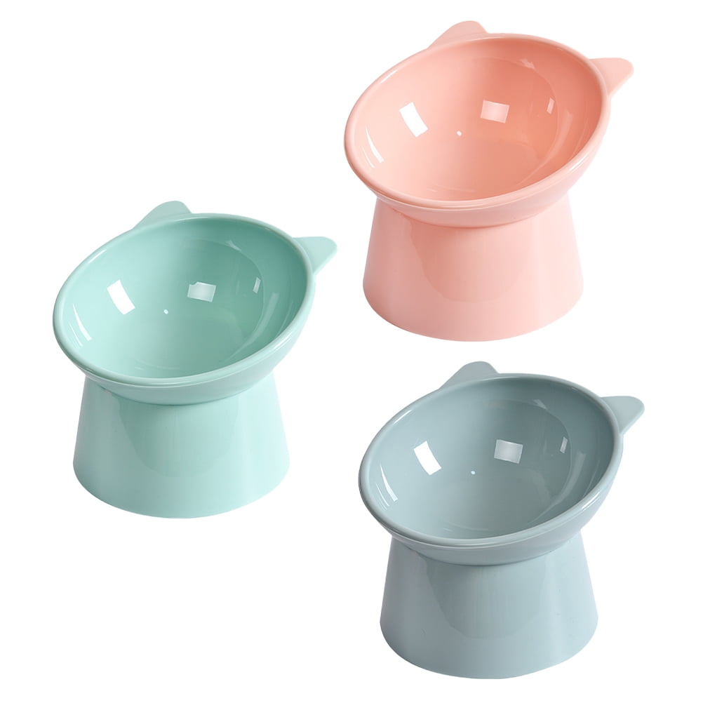 Cat Bowl Bowls Elevated Tilted Food Pet Raised Slow Feeder Dish Small Dog