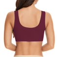 thumbnail image 4 of ManxiVoo Wireless Comfort Bras Full Coverage Minimizer with Adjustable Straps and Side Support for Everyday Wear Smooth T-Shirt Design XXL Size Wine, 4 of 6