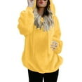 thumbnail image 4 of UAMVSH Plus Size Hoodies for Women Fleece Sherpa Quarter Zip Pullover Tops Comfy Soft Fuzzy Long Sleeve Tops with Pockets for Cold Winter, 4 of 7