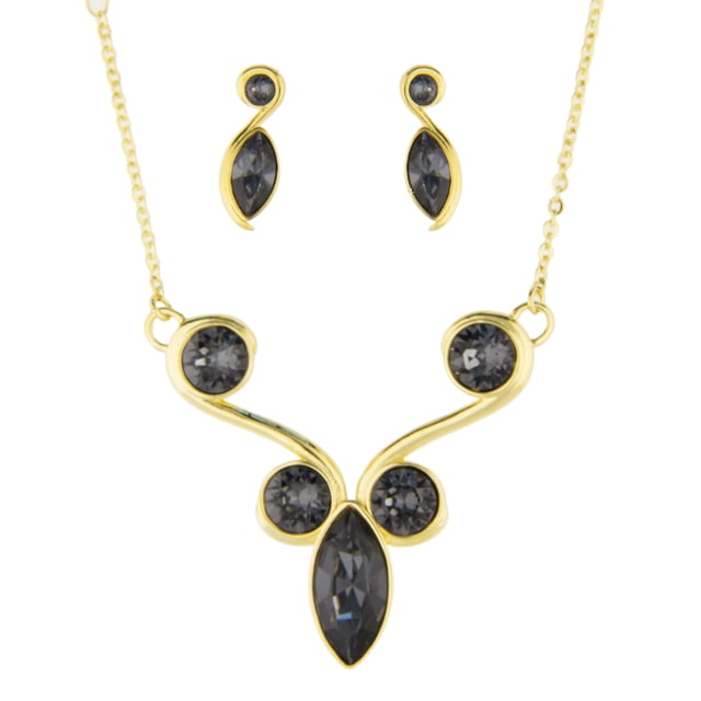 Set´s para Mujer con Cristal Fino Swarovski Barroco- Bañado en Oro 14k y Rodio – Set´s Elegante y Brillante-Aretes de Mujer de Moda- Joyería para Mujer de Moda- Regalo especial Ortiz Espinosa Temporada