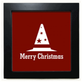 thumbnail image 1 of Estrella de Navidad Cap Point Mesa de pared con marco cuadrado negro, 1 of 4