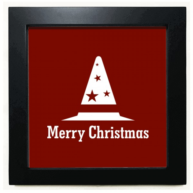 Estrella de Navidad Cap Point Mesa de pared con marco cuadrado negro