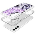 thumbnail image 3 of Samsung Galaxy A13 5G Case, Rosebono Hybrid Bling Glitter Sparkle Epoxy Graphic Marble Colorful Silicone Skin Cover Armor Case for Samsung Galaxy A13 5G (Purple), 3 of 6