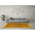 thumbnail image 3 of Ahgly Company Indoor Round Abstract Yellow Contemporary Area Rugs, 5' Round, 3 of 4