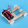 thumbnail image 2 of Wooden DIY Electric Pulley Four Wheel Drive Car Assembly Model Kit Kids Toy, 2 of 5