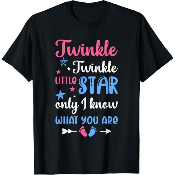 Twinkle Twinkle Little Star Baby Gender Reveal Outfit T-Shirt