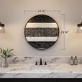 thumbnail image 2 of Niveal 24" Wall Round Mirror Modern Circle Framed Vanity Bathroom Mirror, Black, 2 of 13