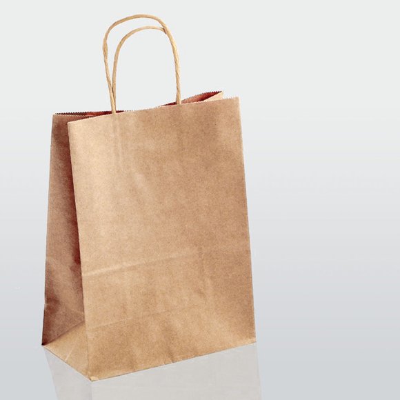 WASHWEPE 10pcs Small Shopping Bags Thick Paper Light Brown for General Users