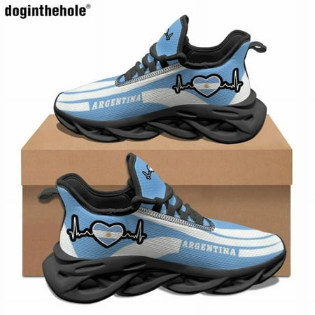 

Doginthehole Argentina Flag Sun Design Casual Flat Shoes Fashion New Outdoor Sports Running Shoes Breathable Non-slip Sneakers