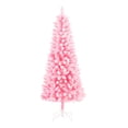 thumbnail image 1 of Holiday Time pin Cambridge rose floqué pré-éclairé de 1,98 m, rose, 1 of 6