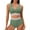 502_Army Green, variant on Lroveb Bikini Sets for Women High Waisted Two Piece Swimsuit Padded Knot Cut Out Color Block Bathing Suit Bikinis 2 Piece Swimsuit
