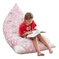 thumbnail image 1 of Posh Living 55x35" Unicorn Microfiber Bean Bag Cover in Light Pink, 1 of 8
