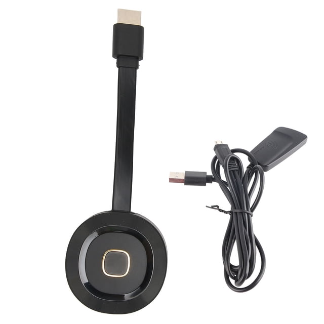 Dongle de Pantalla Wifi, Adaptador de Donació Inalámbrica Negra portátil 4K resolución 5G 2.4G Para HDTV para Proyector