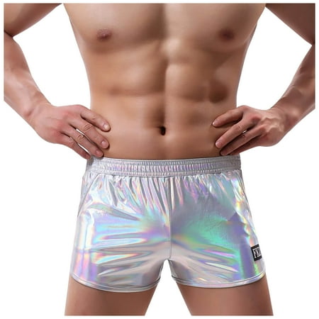 

Qcmgmg Men s Moisture-Wicking Stretch Boxer Briefs Gold Bright Color Underwear S