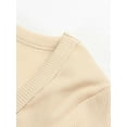 thumbnail image 2 of Women's Crew Neck Ribbed Fitted Shirt, Basic Short Sleeves Slim Fit Tops Summer T Shirt, 2 of 7