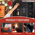 thumbnail image 3 of 2 Pack Stove Covers, Gas Range Protectors for Samsung Gas Range Stove Cover Reusable Stove Top Covers for Samsung Gas Burners, Oven Liners Mat Gas Range Protectors Covers Non-Stick Washable, 3 of 4