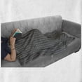 thumbnail image 6 of Chevron Soft Flannel Fleece Throw Blanket, Angled Line Design Simplistic Style Pattern Doodle Drawing, Cozy Plush for Indoor and Outdoor Use, 50" x 60", Charcoal Grey White, by Ambesonne, 6 of 6