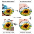 thumbnail image 2 of FMSHPON Oil Painting Texture Sunflowers under The Blue Sky Set of 4 Round Coaster for Drinks, Absorbent Ceramic Stone Coasters Cup Mat with Cork Base for Home Kitchen Room Coffee Table Bar Decor, 2 of 6