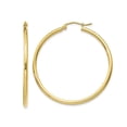 thumbnail image 1 of Large 10K Yellow Gold Hoop Earrings 1 1/2 Inches (2mm), 1 of 3