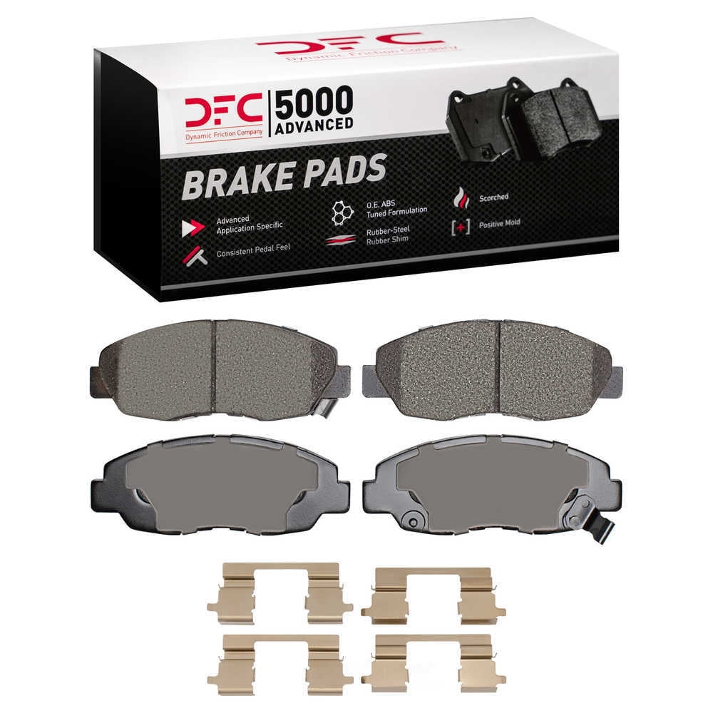 Dynamic Friction Company 1551-1578-02 DFC 5000 Advanced Brake Pads - Ceramic and Hardware Kit - OE