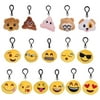 MINI-FACTORY Emoji Keychain Cute Plush Toy Decoration for Key Chain (Pack of 16)