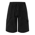 thumbnail image 2 of AXXD Men Shorts Black Summer Plus Size Workwear Shorts Slim Multi Pocket Zipper Straight Leg Casual Shorts Father's Day Gift, 2 of 5