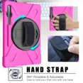 thumbnail image 5 of Dteck Case for Samsung Galaxy S7 11" SM-T870/T875 2020 Released 11-inch,360 Rotatable Kickstand Rubber Heavy Duty Shockproof Protective Cover with Adjustable Hand/Shoulder Strap,Rose, 5 of 8