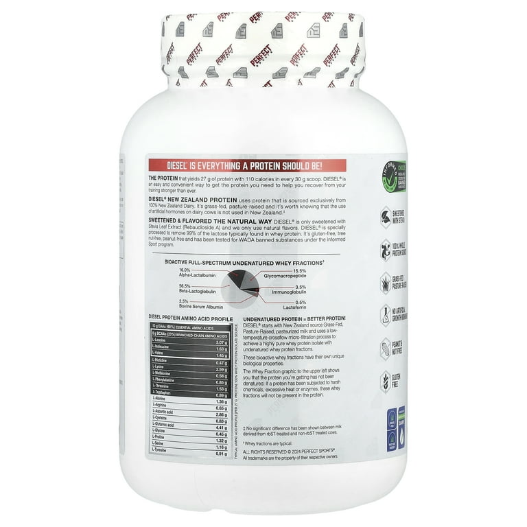 Perfect Sports Diesel Protein Powder, Muscle Building Drink Mix