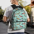thumbnail image 2 of Wukai Christmas Dachshund Versatile Backpack:Spacious,Organized,Comfortable,Ideal for Travel and Everyday Use with Multiple Pockets and Padded Straps, 2 of 8