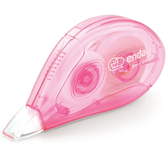 Enday White Out Correction Tape, Pink Dispenser White Out Tape, Easy to Use Applicator for Instant Corrections, Whiteout Suitable for Students, Teachers, and Office Workers