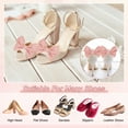 thumbnail image 4 of Uxcell 4-Pack Bow Shoe Clips, Satin Elegant Detachable Shoe Buckle Bridal Bow Heels Accessories [Pink], 4 of 7